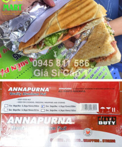 Màng nhôm bọc Bánh Mì 6kg X 45cm - giấy bạc giữ nhiệt bánh mì tam giác 19