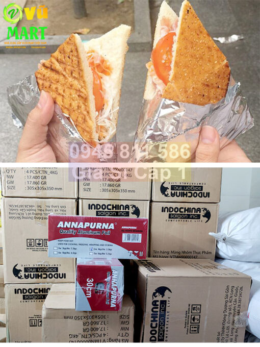 Giấy Bạc 4 kg Annapurna - Đủ Mét - Dai Chất Lượng - Lõi Nhỏ 7