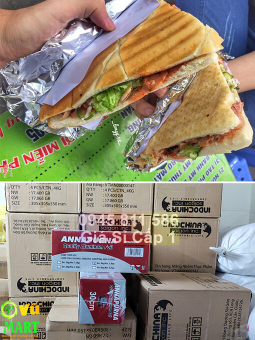 Giấy Bạc Làm Bánh Mì 4 kg 5kg 6kg khổ 30cm, 45cm - Chính Hãng Goodfoil Annapurna Đồng Tâm 8