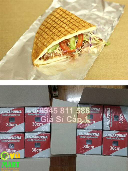 Giấy Bạc Làm Bánh Mì 4 kg 5kg 6kg khổ 30cm, 45cm - Chính Hãng Goodfoil Annapurna Đồng Tâm 5