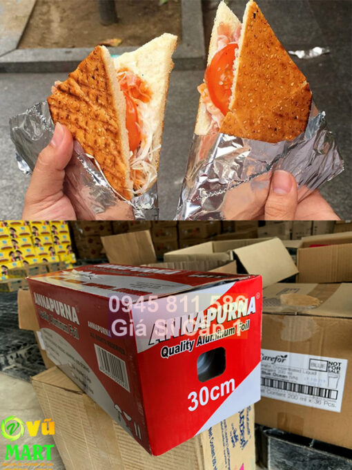 Giấy Bạc Làm Bánh Mì 4 kg 5kg 6kg khổ 30cm, 45cm - Chính Hãng Goodfoil Annapurna Đồng Tâm 7