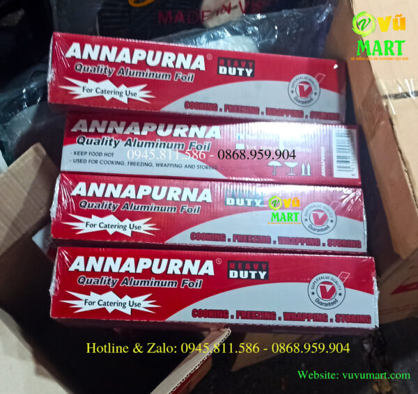 Màng Nhôm Bọc Thực Phẩm Annapurna Goodfoil - Giấy Bạc Nướng Chất Lượng 6kg, 5kg, 4kg 4