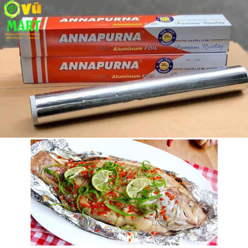 Giấy Bạc Nướng Cá Thịt 1kg Goodfoil Annapurna - Giữ Nhiệt Tốt - Giá Cấp 1 6