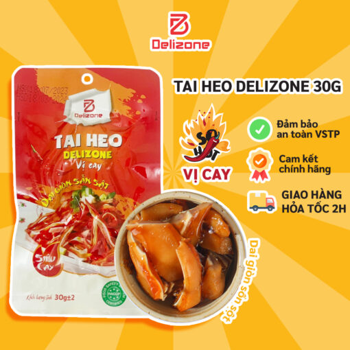 Tai heo ăn liền Delizone vị cay – cay xé lưỡi, giòn sần sật mê ly! 1