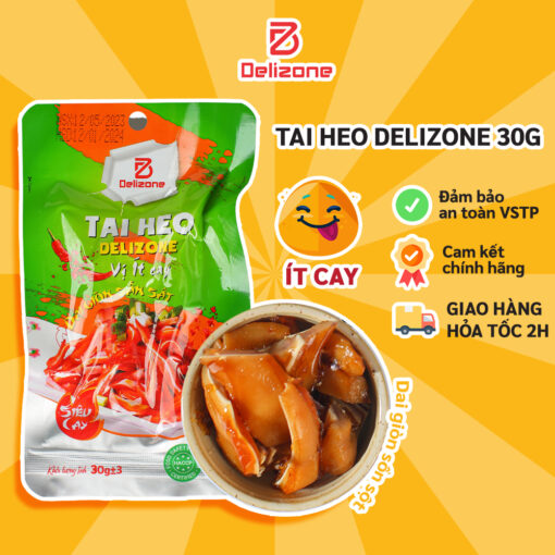 Tai Heo Delizone Vị Cay Độc Quyền – Tai Heo Ăn Liền Giòn Sần Sật, Cay Ngon Khó Cưỡng! 2
