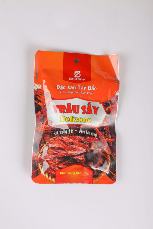 Thịt Trâu Sấy Nguyên Miếng 30g Delizone – Cay Tê Đậm Vị, Đảm Bảo An Toàn 3