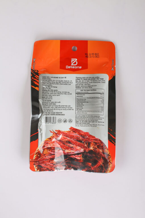 Thịt Trâu Sấy Nguyên Miếng 30g Delizone – Cay Tê Đậm Vị, Đảm Bảo An Toàn 5