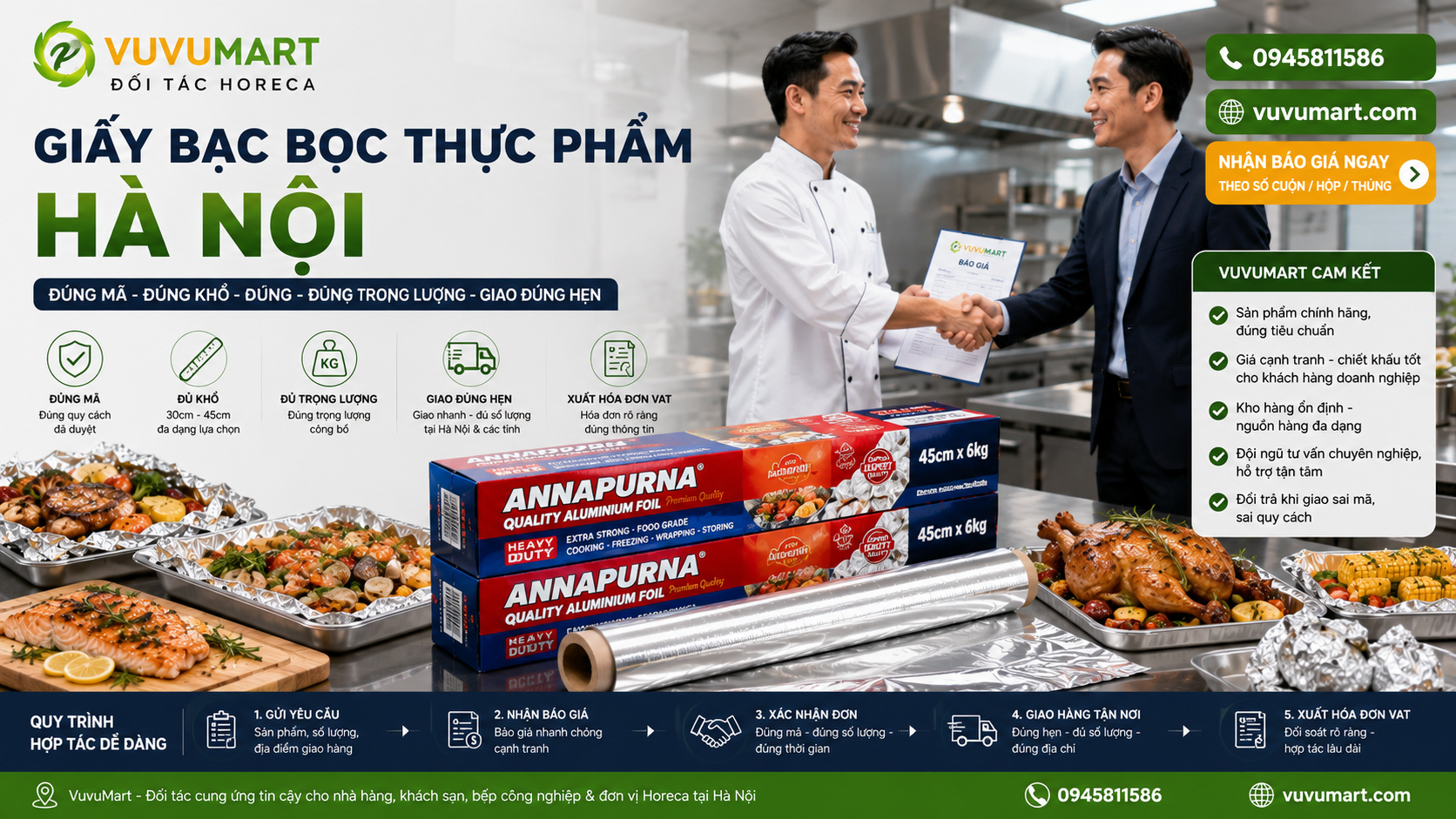 Giấy bạc Annapurna 6kg cho nhà hàng khi nào bếp nên chuyển sang cuộn lớn