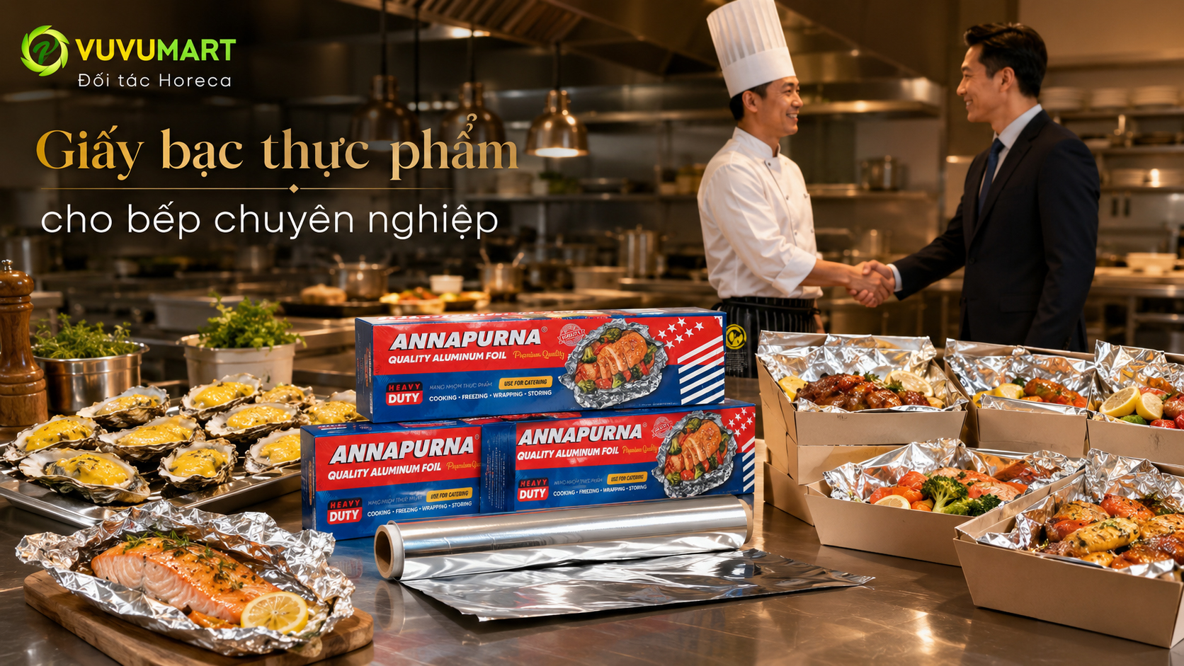 Giấy bạc bọc sườn BBQ loại dày giữ sốt và giảm thủng trong giờ cao điểm