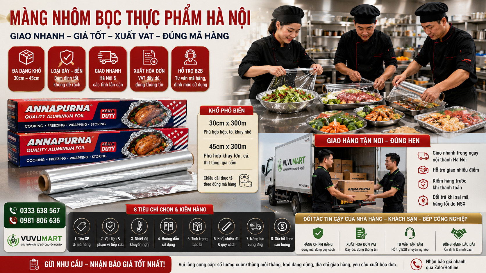 Màng nhôm bọc lợn rừng quay: kiểm soát điểm sắc và lượng giấy trên từng con 3 Màng nhôm 3kg cho quán nướng chọn khổ 30cm hay 45cm theo từng món