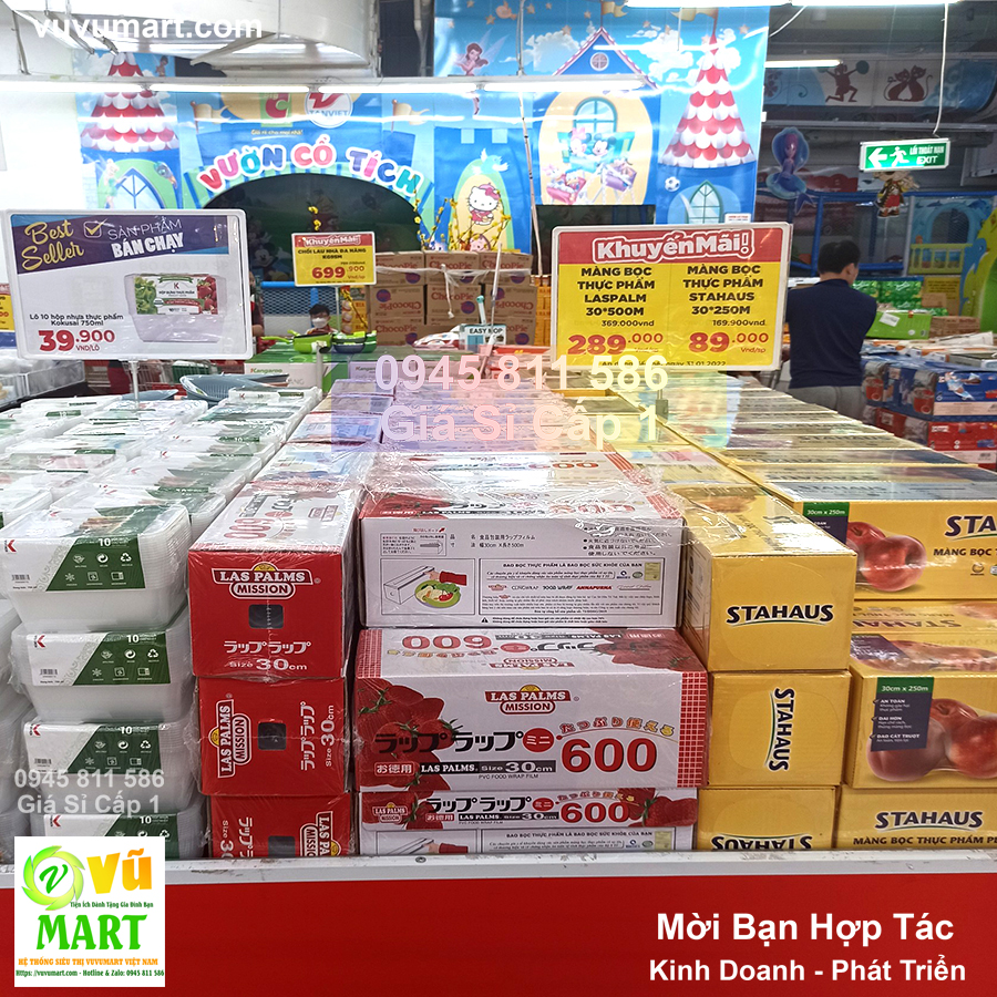 cuon-boc-thuc-pham-va-600-o-vinmart Thùng Màng Bọc 30cm x 600 Laspalms ( Chính Hãng - Giá Sỉ Cấp 1) 3