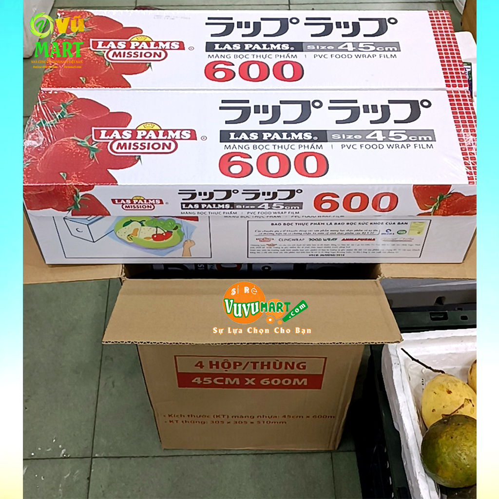 mang-boc-thuc-pham-45cm-laspalm-600-màng-co-giỏ-quà-co-giãn-bám-dính Màng Bọc Thực Phẩm 600m Laspalms - Siêu Co Giãn - Siêu Bám Dính - XK Nhật 3