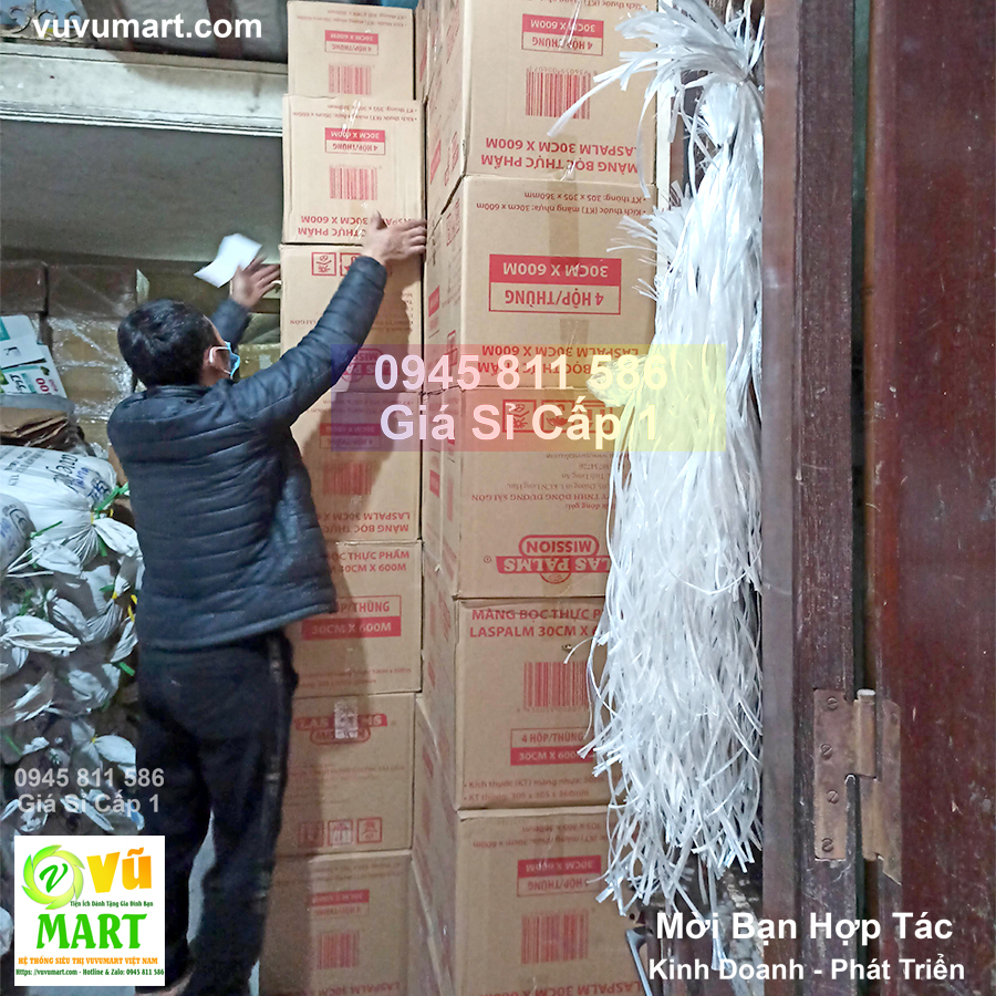 mang-boc-thuc-pham-las-palms-600m-tai-vuvumart-ha-noi Thùng Màng Bọc 30cm x 600 Laspalms ( Chính Hãng - Giá Sỉ Cấp 1) 7