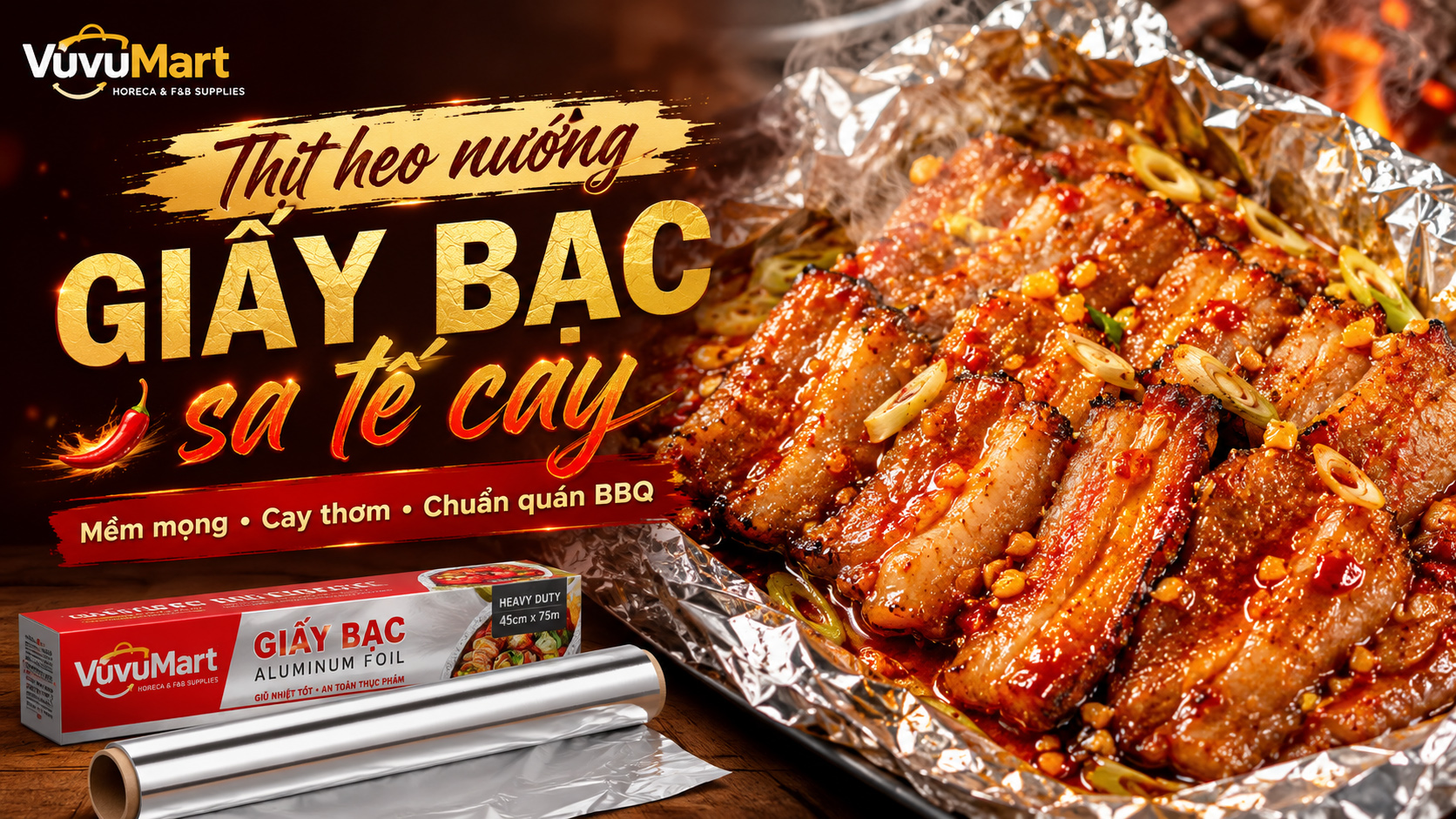 Cách làm ba chỉ nướng giấy bạc ngũ vị hương vàng thơm, mềm mà không ngấy