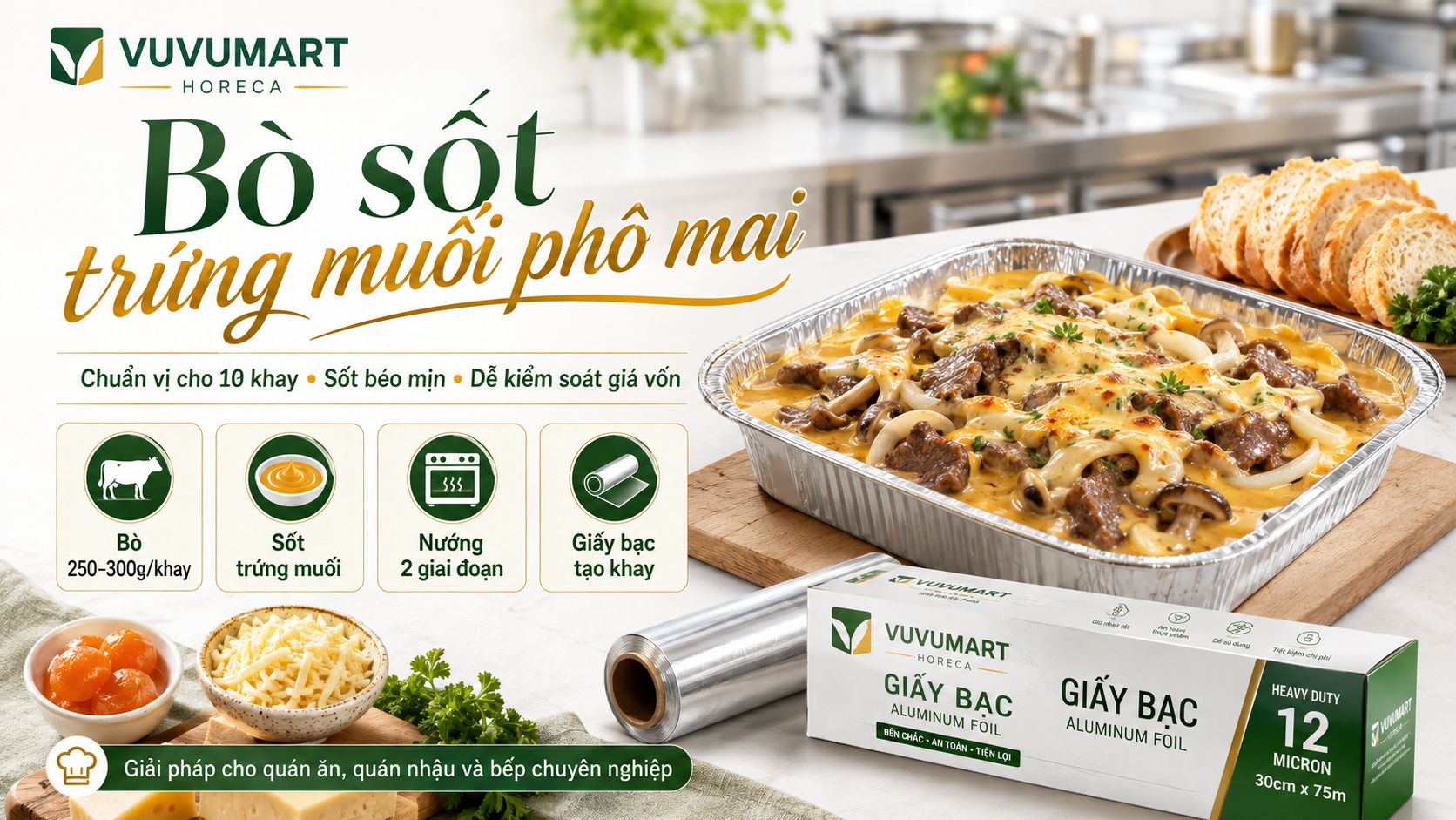 Cách làm bò nướng giấy bạc sốt trứng muối béo mịn, thơm như ngoài quán