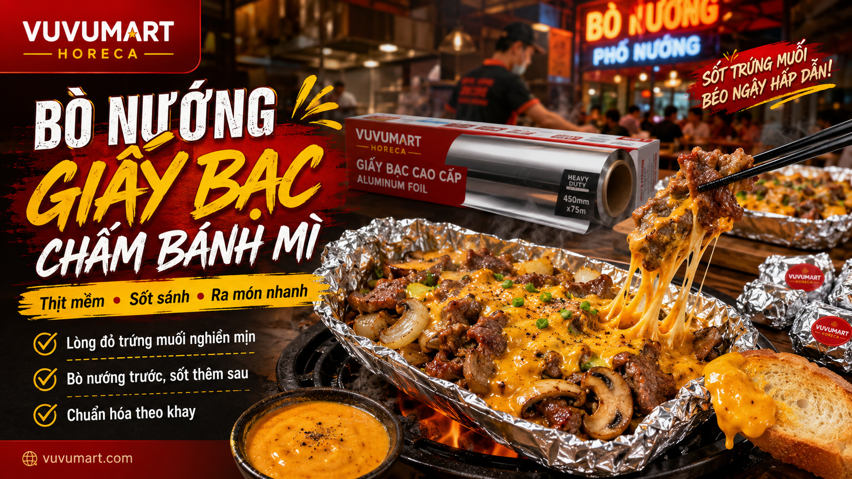 Cách làm bò nướng giấy bạc sốt trứng muối béo mịn, thơm như ngoài quán