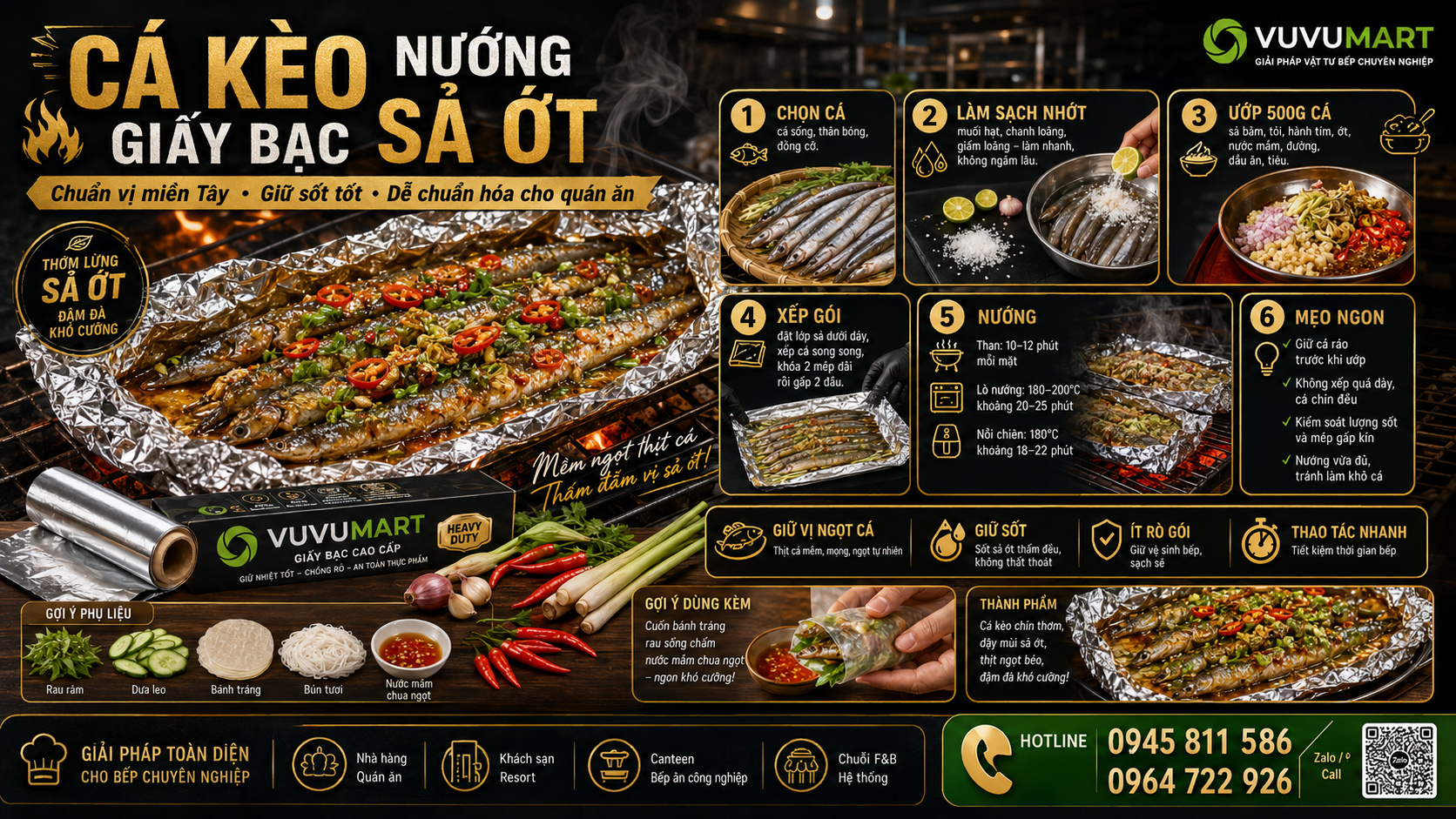 Cách làm cá kèo nướng giấy bạc sả ớt béo ngọt, chuẩn vị miền Tây