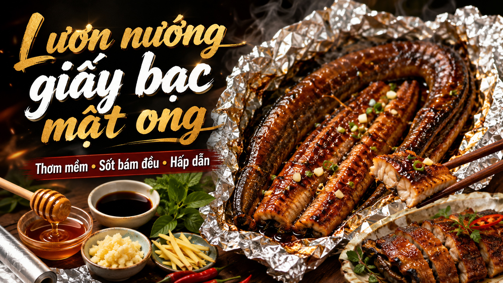 Cách làm lươn sốt mật ong nướng giấy bạc mềm thơm, đậm vị 2 Cách làm lươn sốt mật ong nướng giấy bạc mềm thơm, đậm vị