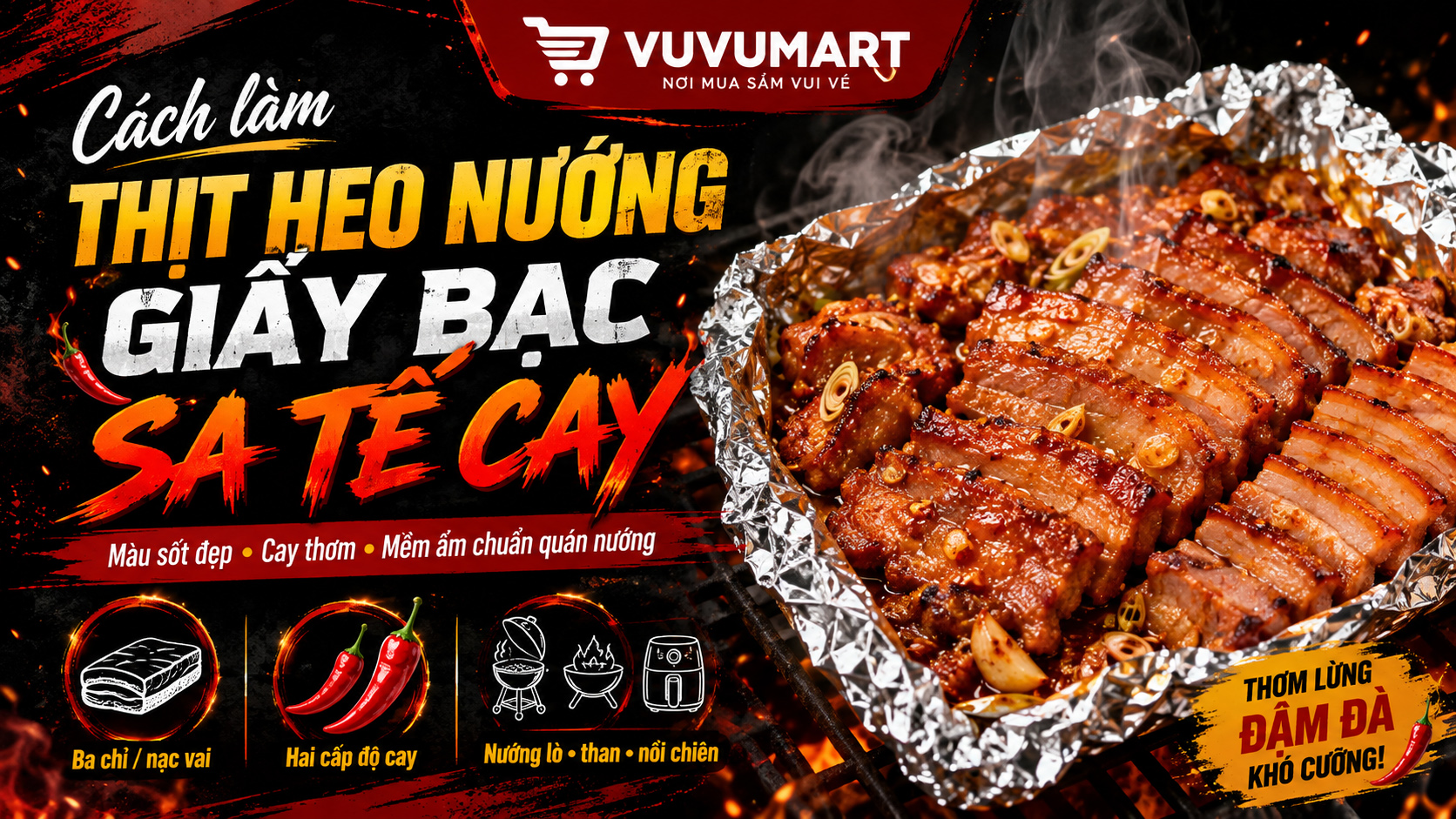 Cách làm nạc vai heo nướng giấy bạc sữa đặc mềm mọng, vàng óng 3 Cách làm nạc vai heo nướng giấy bạc sữa đặc mềm mọng, vàng óng