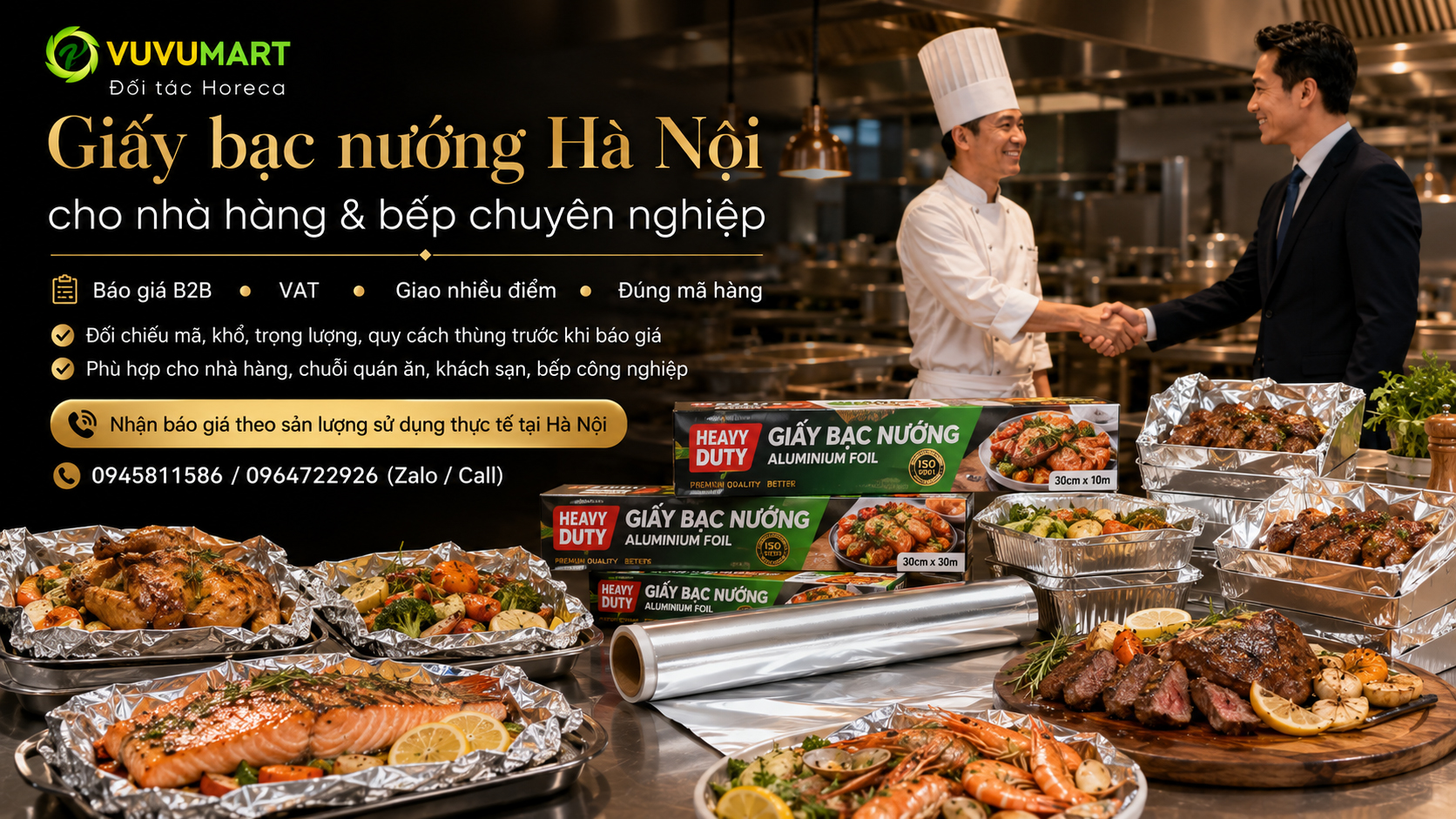 Giấy bạc bọc hàu nướng phô mai chuẩn hóa khay và lượng giấy cho quán hải sản